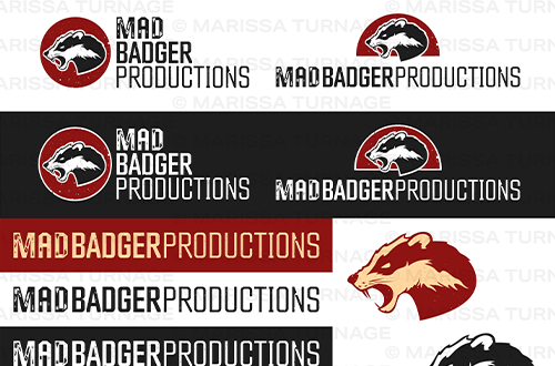 a preview of the mad badger productions brand identity
